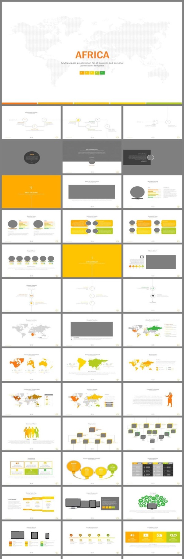 橙黄绿企业营销区域业绩分析报告PPT模板