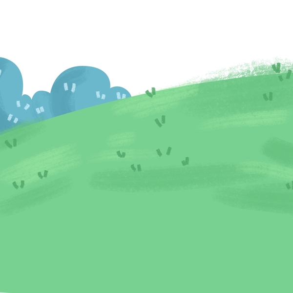 一片绿色的青草地