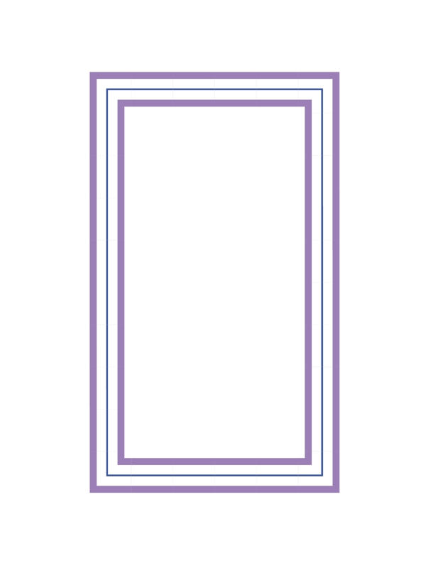 紫色简约线条海报边框