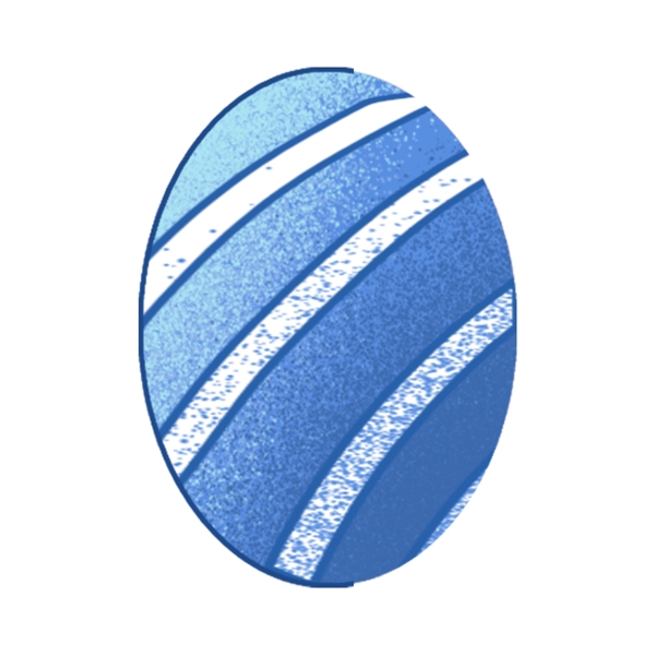 手绘节日蓝色线条彩蛋png元素