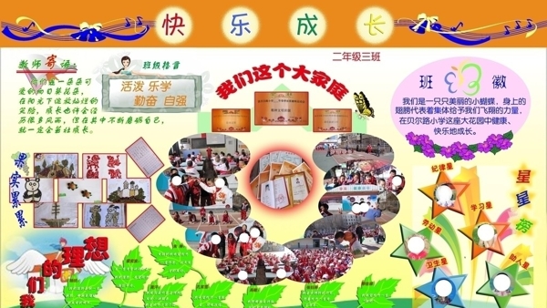 小学班级展板设计图图片