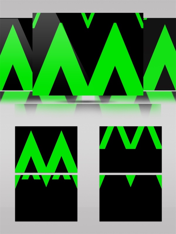 绿色激光三三角动态视频素材
