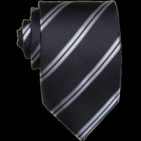 黑色条纹领带免抠png透明图层素材