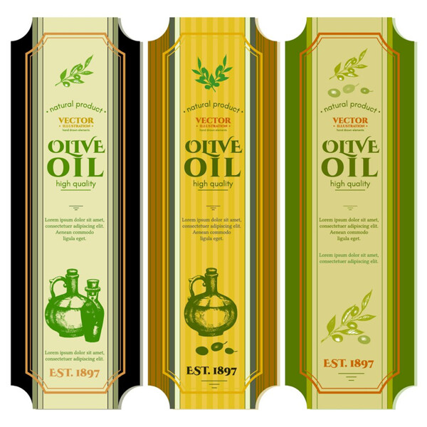 橄榄油标签设计图片