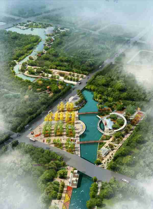 胶州市护城河支流景观设计