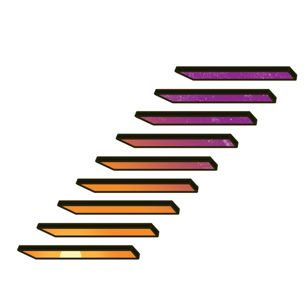 紫黄色楼梯图案插图