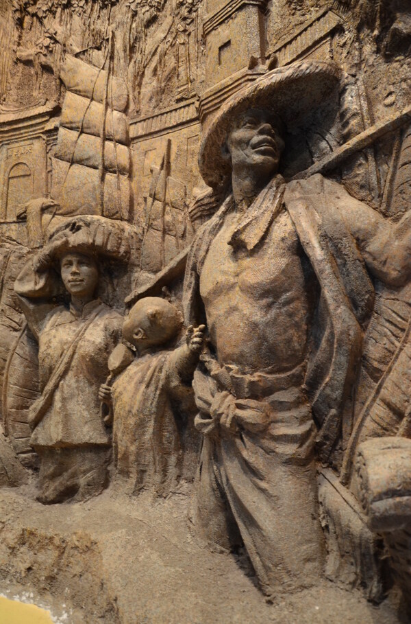 渔民雕像图片
