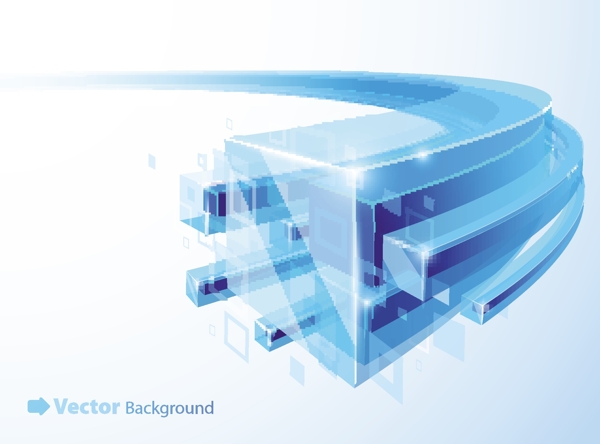 矢量动感立体方块设计
