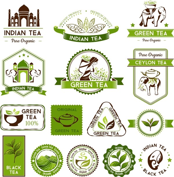 绿色茶叶图标