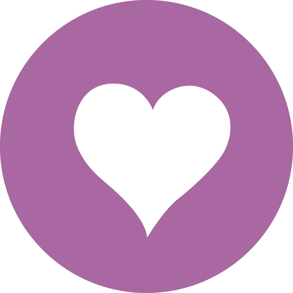 紫色背景心型图标