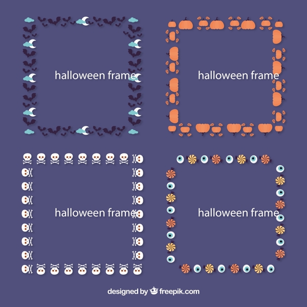 万圣节框架矢量图片