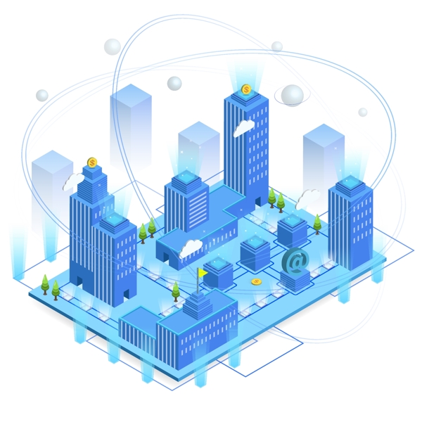 2.5D科技互联网城市建筑供给智慧信息化