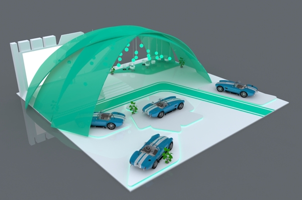 新能源车展3d模型效果