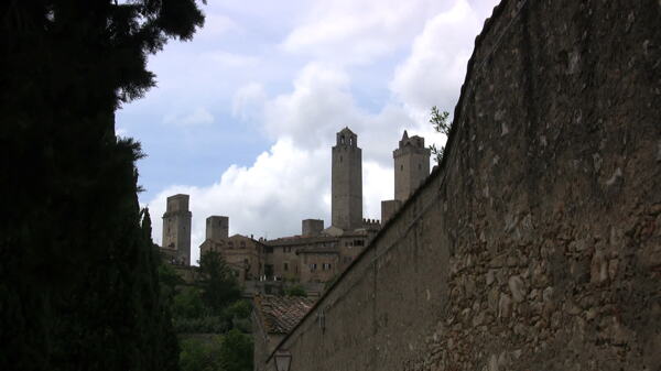 意大利圣吉米尼亚诺外墙和塔股票视频视频免费下载