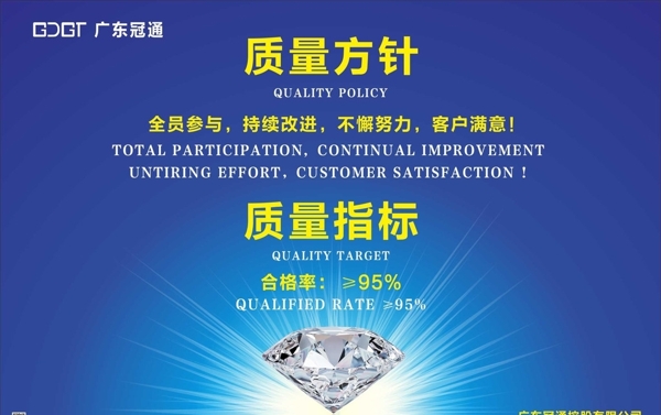 广东冠通质量方针