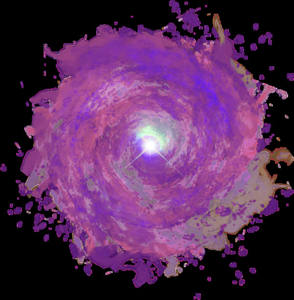 漂亮紫色银河系图免抠png透明图层素材