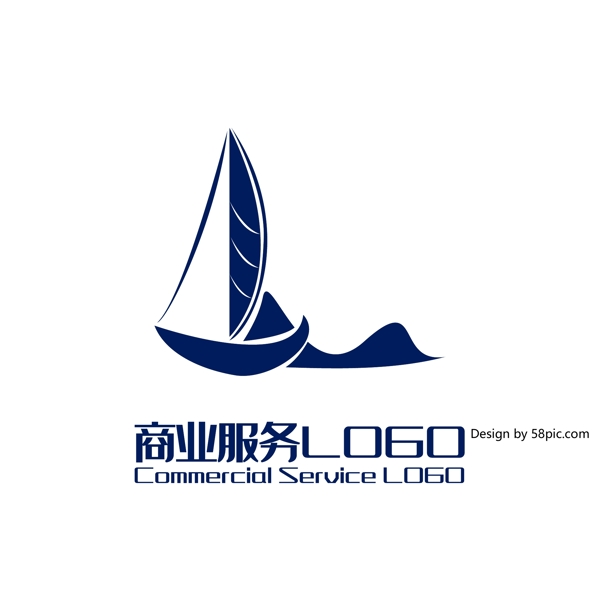 原创创意简约L字船商旅商业服务LOGO