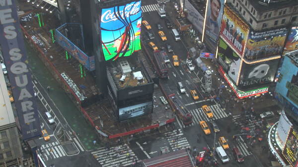 看着纽约2股票视频时代广场