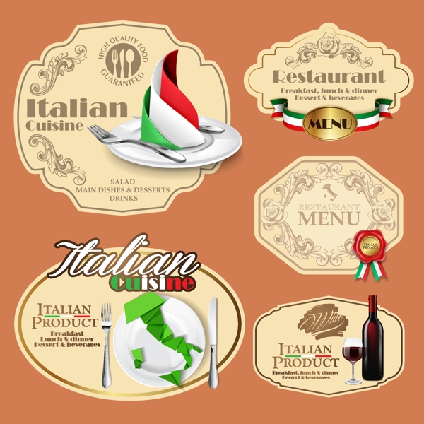 意大利菜图标LOGO图片