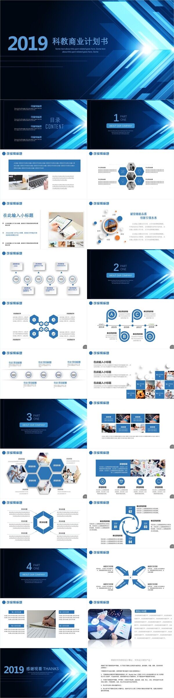 科技风科技商业计划书PPT模板