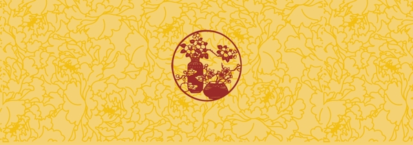 牡丹花花纹背景图片