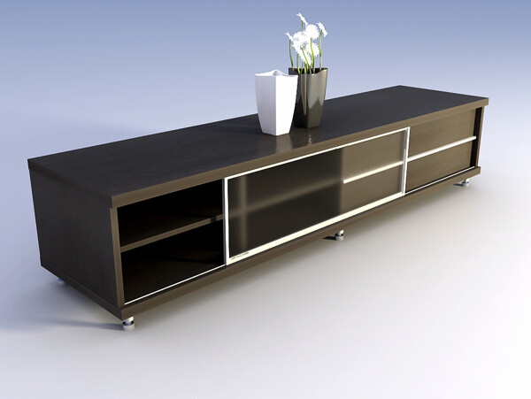 精美家具实木柜电视柜3d模型