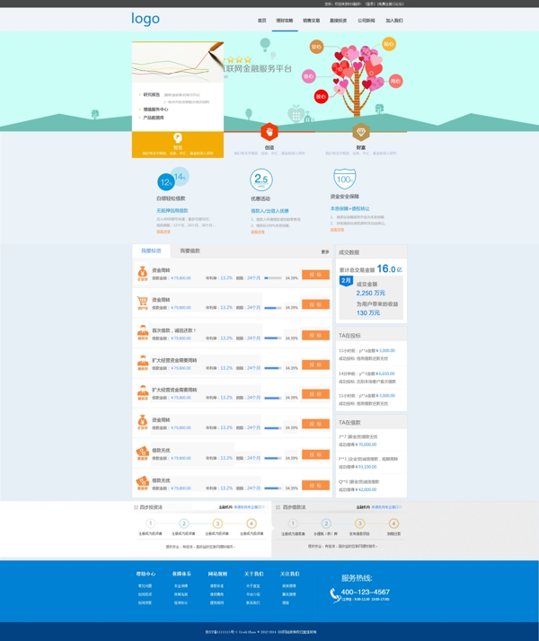金融类公司网页模板