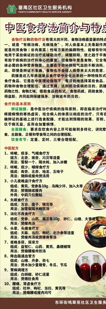 中医食疗展架图片