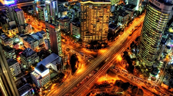 韩国首尔城市中心俯瞰图片