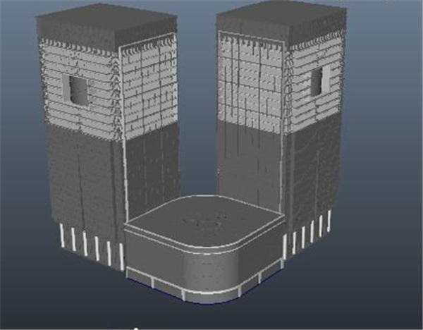 小区楼房建筑游戏模型