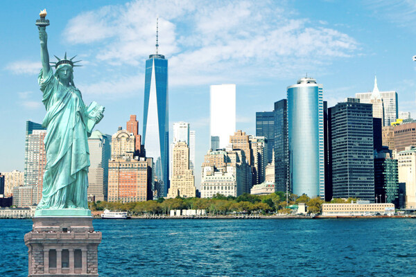 纽约市天际线自由女神像