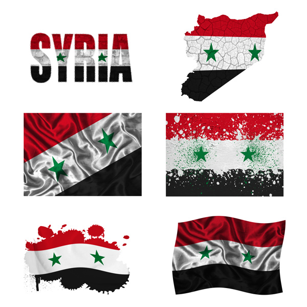 叙利亚国旗地图