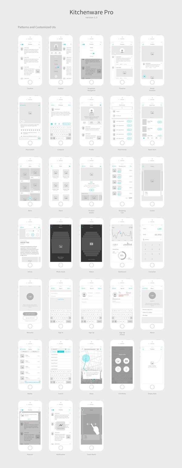 手机app界面模板设计