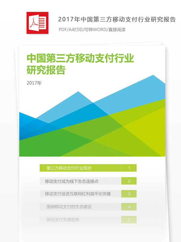 中国第三方移动支付互联网行业分析报告