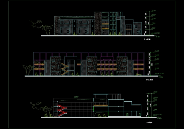 幼儿园cad剖立面图CAD图纸