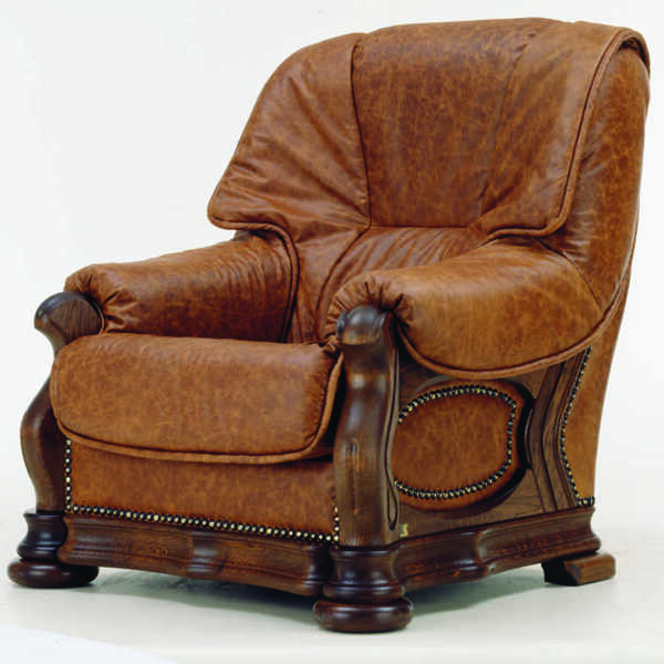 现代的棕色的单人沙发