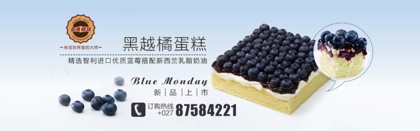 蓝莓蛋糕海报图片