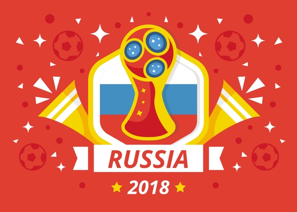 2018足球世界杯红色背景素材下载
