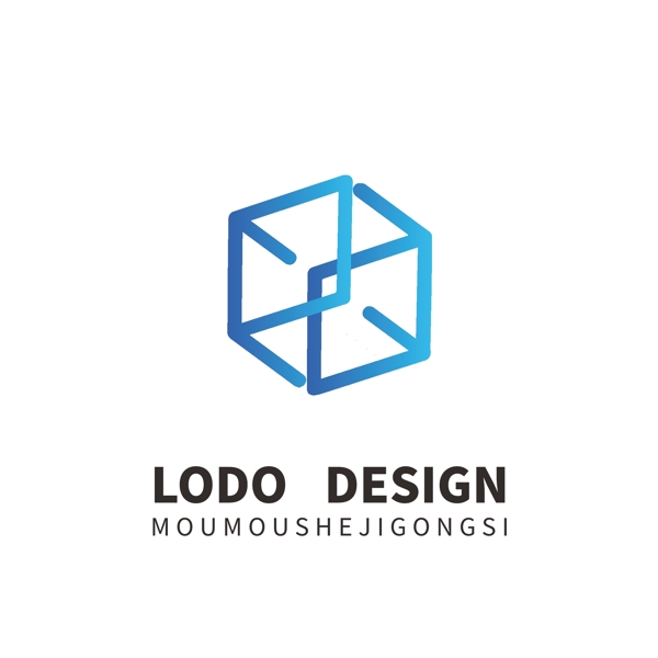 原创企业科技感几何logo图案设计