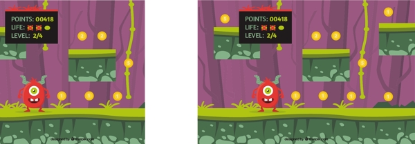 视频游戏场景与一个红色怪物