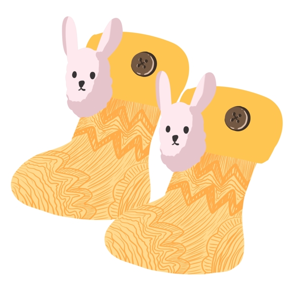 卡通小兔子头袜子