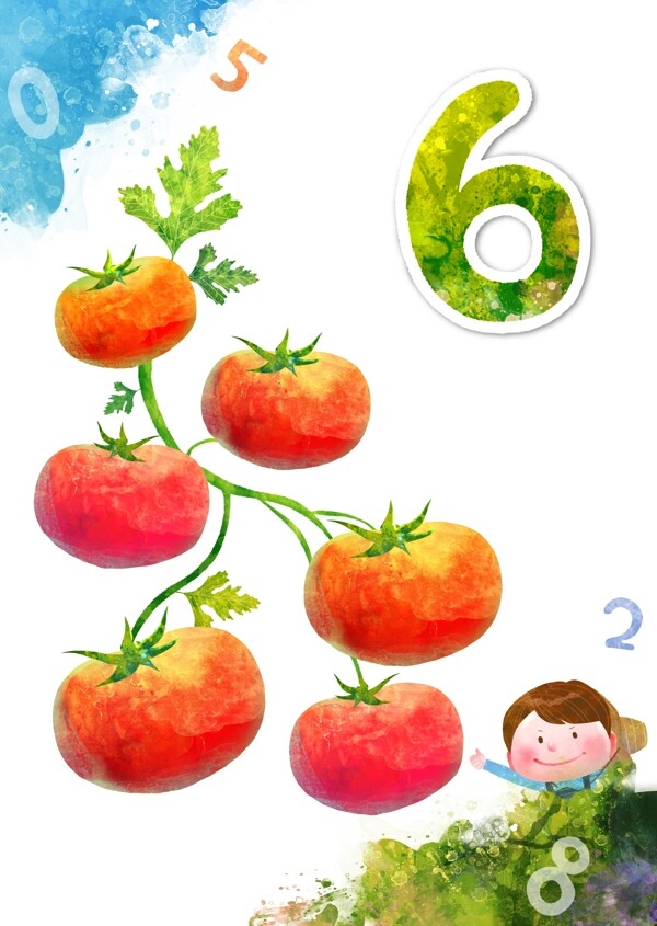 卡通西红柿人物背景