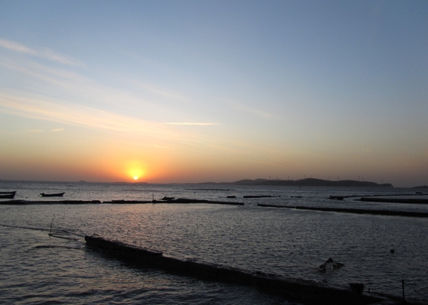 长岛的落日图片
