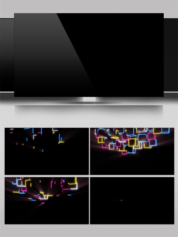 彩色动感方块动态视频素材