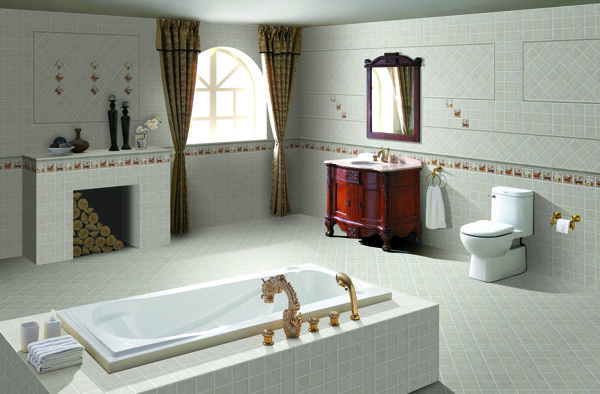浴室卫生间瓷砖铺贴样板间