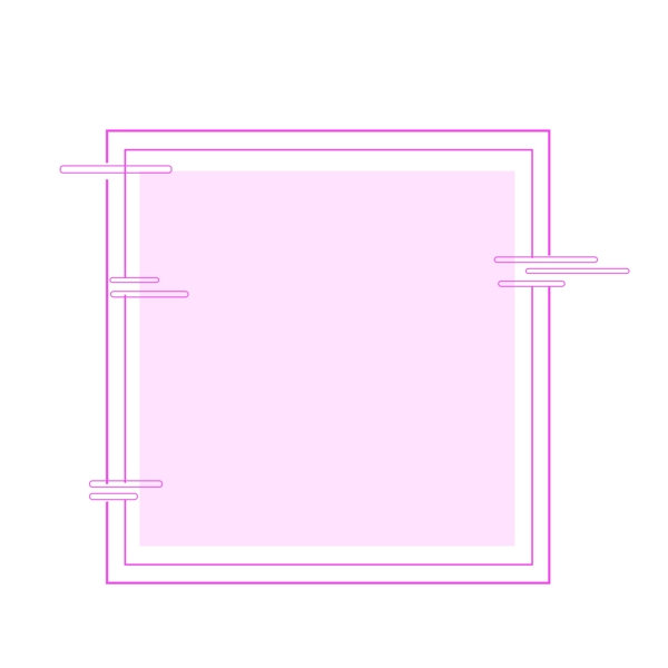 粉色红色边框可商用简约大气