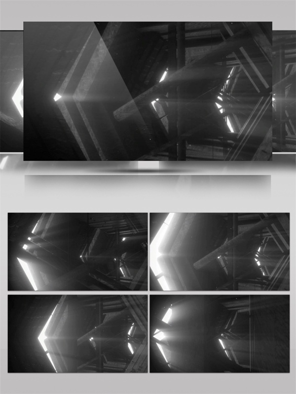 黑色光束三角动态视频素材