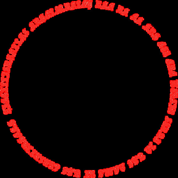 红色创意圆圈png元素素材