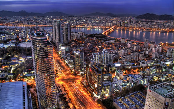 首尔都市繁华夜景