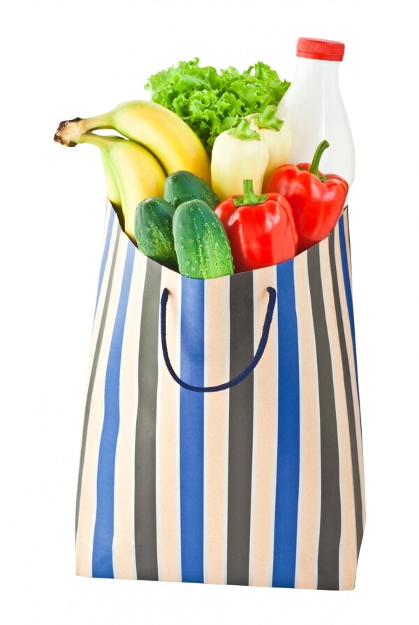 水果蔬菜购物袋图片